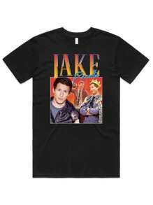 Jake Peraltta Bootleg Vintage T-Shirt Series Blouse Unisex T-Shirt Male Female 100% Cotton Top Premium Streetwear New Release Fast Shipping Various Colors!! Plus Size - 黑色 - 查看 2