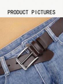 Cinto masculino estilo fashion, fivela retangular de metal, acessório clássico para negócios e casual, multifuncional durável, couro integral, adequado para jeans e calças chino, adequado para adolescentes, verão casual, atividades ao ar livre, esportes, viagens de férias, presentes de formatura, acessórios para vestidos de aniversário ou uso diário