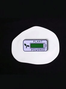 1pc Zinc Alloy Vegetarian Emblem Plant Power Lapel Pin