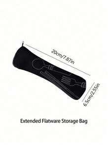 Caja de almacenamiento, bolsas de tela impermeables y portátiles para cubiertos, bolsas duraderas para utensilios con cremallera, para tenedor, cuchara y cuchillo, para camping, picnic, escuela y oficina, organizadores y almacenamiento del hogar, accesorios del hogar, solo bolsa de almacenamiento disponible