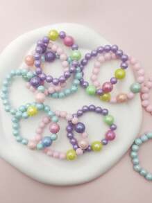 20 件/套多色可爱串珠手链，适合节日、派对、生日礼物、课堂奖品、小礼物，颜色随机 - 彩色 - 查看 5