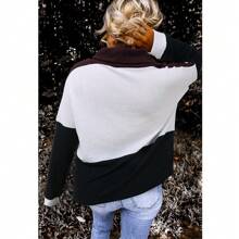 Color Block Turtle Neck Sweater - Black - View 2