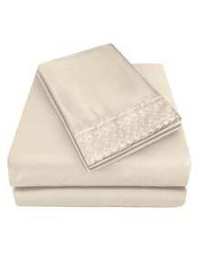 Home Elephant Sheet Set Single, Double, King Size Embroidered, Various Colors - Beige - View 4