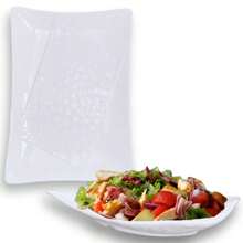 KIT 2 SALAD PLATES / FRUIT BOWL + 4 24.5 CM MELAMINE PLATES + 4 DROP-SHAPED SAUCE BOWLS - trắng - Xem 3