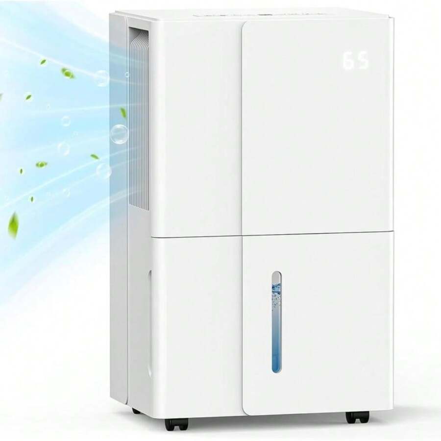 COWSAR 4500 Sq.Ft Dehumidifier,  Energy Star Dehumidifier With Wheels For Medium To Large Basement, Bedroom, Bathroom, Office - 50 Pints, 4 Modes, LED Display, 24H Timer, Whisper-Quiet, 1.7 Gallon Tank - 白色 - 查看 1