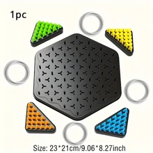 Chain Triangle Chess Set - Multiplayer Strategy Game, Ideal For Family Bonding & Team Battles, Portable ABS Material With Carrying Case - Multicolor - View 11