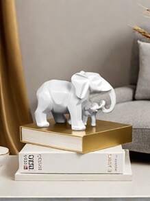 1 tượng voi nhỏ, đồ trang trí phong thủy, đồ trang trí nhà cửa, vật trang trí nhỏ, thu hút tài lộc, quà sinh nhật tuyệt vời. - Nhiều màu - Xem 5