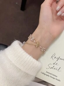 1 件女士奢华优雅蝴蝶结手链带，兼容 38/40/41/42/44/45/46/49mm Ultra 1/2/3、系列 11/10/9/8/7/6/5/4/3/2/1/SE - 白色 - 查看 6