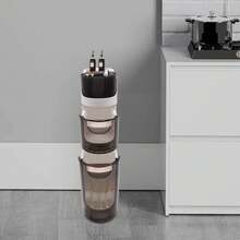 Rainaut Rainat Bathroom Floor Cabinet 2-Tiers Slim Bathroom Storage, Movable Storage Cabinet With Drawers For Small Spaces, Bathroom, Kitchen, Bedroom, White (2-Tier)[Best Gift For Family&Friends]