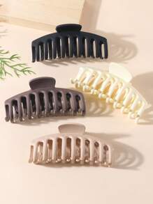 4 pinzas para el cabello de niña, pasadores para el cabello grandes antideslizantes, pasadores de plástico mates de colores de moda, accesorios para el cabello delgados y gruesos para uso diario