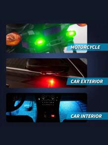 1 套摩托车 RGB LED 警示灯防水遥控氛围灯 USB 迷你指示灯无人机汽车夜间警示灯 - 彩色 - 查看 10