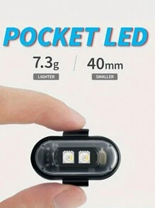 1 套摩托车 RGB LED 警示灯防水遥控氛围灯 USB 迷你指示灯无人机汽车夜间警示灯 - 彩色 - 查看 8