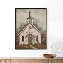 1 件，帆布悬挂海报，实木框架画，农舍风格帆布印刷海报，乡村帆布墙艺术，浴室卧室办公室客厅墙壁装饰的艺术品壁画，家居装饰 - 彩色 - 查看 2