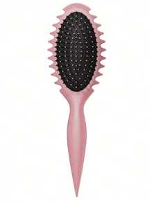 Diseñado por Candybrush Nuevo cepillo definidor de rizo 2024, cepillo para cabello rizado, cepillo para peinado con pinzas de caimán, cepillo perfilador de rizado y elevador de bordes para cabello rizado húmedo, desenredado, moldeado y definición de rizos para mujeres y hombres