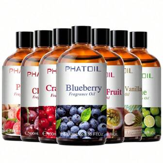 1pc 100ml/3.38fl.Oz Coconut & Vanilla Fruity Fragrance Oil Essential Oils For For Diffuser, Humidifier, DIY Perfume, Soap And Candles Making, Cucumber Melon, Coconut, Strawberry, Peach, Cherry, Blueberry, Green Apple, Mango, Cranberry, Passion Fruit, Lemon, Watermelon, Grape, Fig, Banana, Pear, Kiwifruit, Guava, Papaya, Litchi, Pineapple