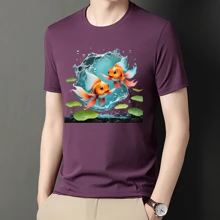 快乐小金鱼图像热转印贴纸，适用于 T 恤、口罩、背心、连帽衫、枕头、牛仔裤、背包等，可水洗 A 级