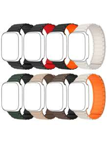 1 Stück Silikon Magnetarmband kompatibel mit Apple Watch Bändern 38mm 40mm 41mm 42mm 44mm 45mm 49mm Damen Herren Apple Watch Armband für Series 10 9 8 7 6 5 4 3 2 1 Ultra SE