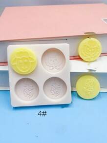 1pc Ramadan Kareem Square Silicone Mold With Islamic Arabic Text & Moon Shape For Fondant - Light Grey - View 3