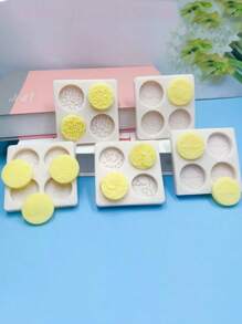 1pc Ramadan Kareem Square Silicone Mold With Islamic Arabic Text & Moon Shape For Fondant - Light Grey - View 4