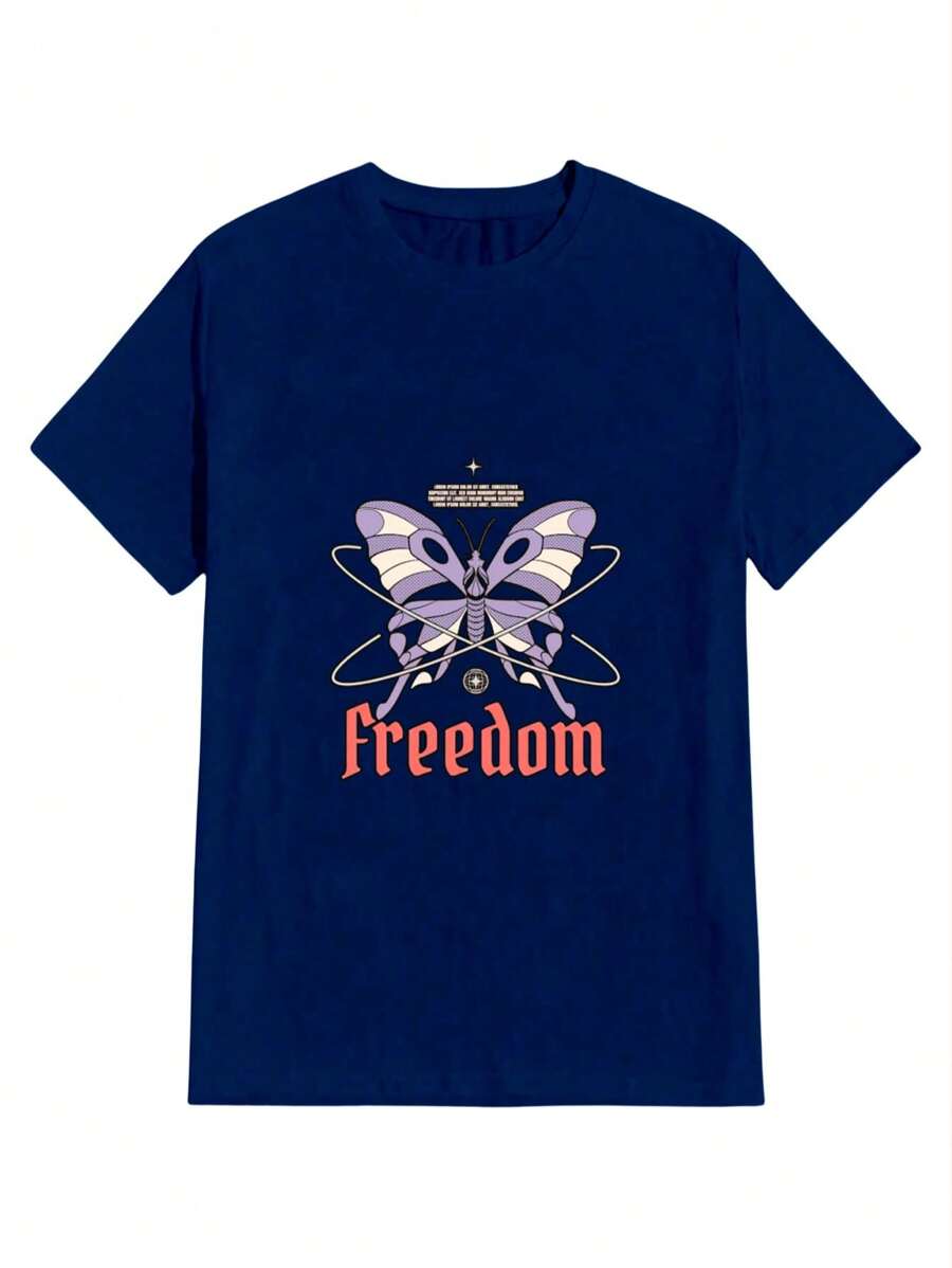 Unisex StreetWear T-Shirt 100% Cotton NEW! - Màu xanh hải quân - Xem 1