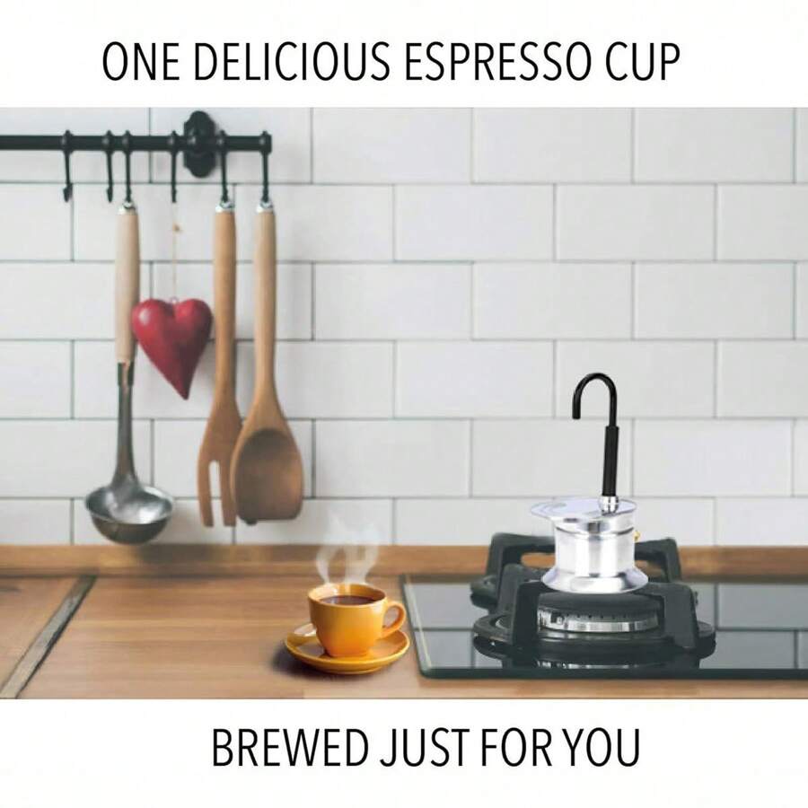 Bình pha cà phê Ý bằng hợp kim nhôm 50ML dạng ống đơn, có vòi, thưởng thức cà phê ngon trong chốc lát - Bạc - Xem 1