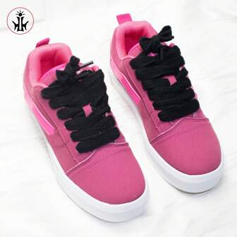 2pcs/Set Flat Shoelaces, 2cm Width Casual Classic Sneaker Laces