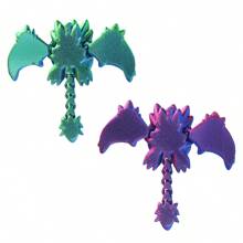 Figura articulada de dragón de cristal impresa en 3D, regalo de juguete creativo, juguete relajante con articulaciones móviles - Multicolor - Ver 8