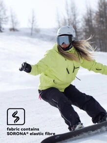 VECTOR MOTION 专业直筒滑雪裤 男女通用 弹力 防风 防寒 防水 耐磨 透气 适用于单/双板滑雪 滑雪服 - 黑色 - 查看 5