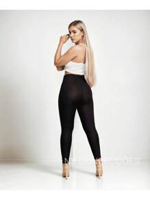 Gym Leggings, Thick, Smooth, Fitness, Sport, Non-Marking, Non-Transparent, Elastic, Flexible - Màu xám đen - Xem 3