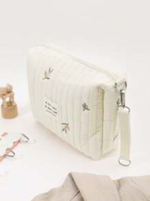 婴儿尿布袋用于外出时存放奶瓶和尿布婴儿洗礼家庭装饰礼物 - 米色 - 查看 9