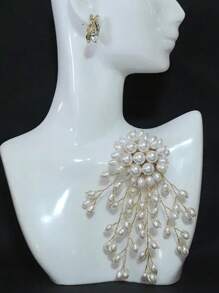 Fashionable Handmade White Faux Pearl Flower Brooch For Women Dress Suit Pin Accessories Party Banquet Gift Valentines - Pearl Flower Brooch - View 11