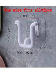 2 件/套 均码/3 件 随机颜色 浴室拖鞋壁挂架，粘性无需钻孔，适用于淋浴房、浴室、卫生间、排水拖鞋架