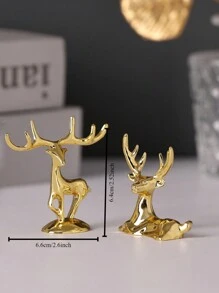 Tượng tuần lộc vàng trang trí, đồ trang trí Giáng sinh thanh lịch cho gia đình, văn phòng và tiệc lễ hội - Nhiều màu - Xem 4