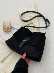 新款秋冬女包复古美亚绒面大容量翻盖休闲百搭风通勤上学日常单肩斜挎大包