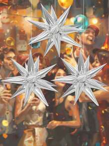 12 件套彩色爆炸星形铝箔气球，泪珠闪光气球，适用于婚礼生日派对装饰 - 彩色 - 查看 6