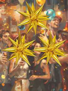 12 件套彩色爆炸星形铝箔气球，泪珠闪光气球，适用于婚礼生日派对装饰 - 彩色 - 查看 5