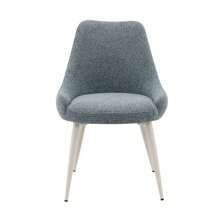 FKZNPJ Laela Light Blue Boucle Bone White Table Side Chair