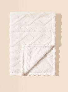 1 件柔软舒适纯色钻石图案天鹅绒婴儿毯，适合居家或旅行，秋冬季 - 藕粉色 - 查看 21