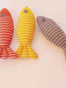 1 件逼真耐用的毛绒小猫猫玩具，适合室内和室外宠物咀嚼 - 彩色 - 查看 6