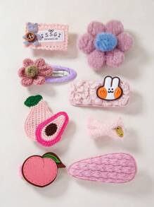 Bộ 8 món kẹp tóc cho bé gái, phụ kiện tóc dễ thương, kẹp tóc mái, kẹp tóc hai bên - Nhiều màu - Xem 5