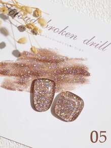 MISS SHAKA 10ml Gel Nail Polish Nail Art Pink Blue Explosion Flash Glitter Star Chasing Month By Month Flash Platinum Gel Nail Polish 2025 New Autumn And Winter Online Red Popular Whitening Nail Shop Exclusive For Women & Girl Holiday Gift.