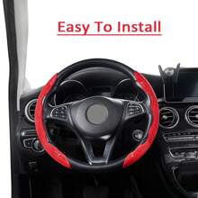 1set Premium Suede Breathable And Non-Slip Segmented Car Steering Wheel Cover For Toyota For Yaris For Camry For Tacoma For RAV4 For Corolla For Lexus Nissan For Chevrolet KIA - one-size - View 5