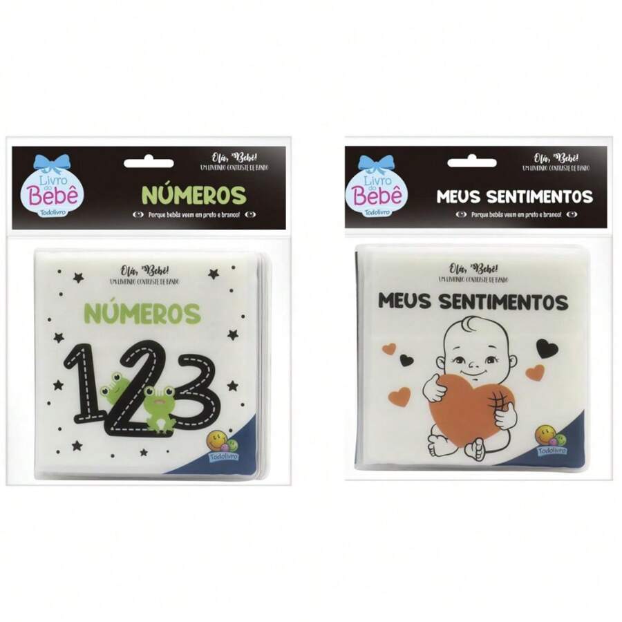 Kit 2 Bath Books For Children Fun And Learning In The Bath! - Numbers + My Feelings - View 1