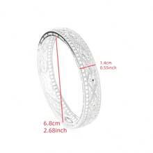 Pulseira Bracelete Aberto e Oco em Estilo Árabe para Mulheres, Acessório de Joalheria Elegante, Presente Perfeito para Casamentos Africanos, Festivais e Festas