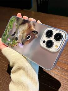 松鼠 1 件松鼠图案透明 TPU 保护手机壳，防摔防指纹，兼容 iPhone - 彩色 - 查看 2