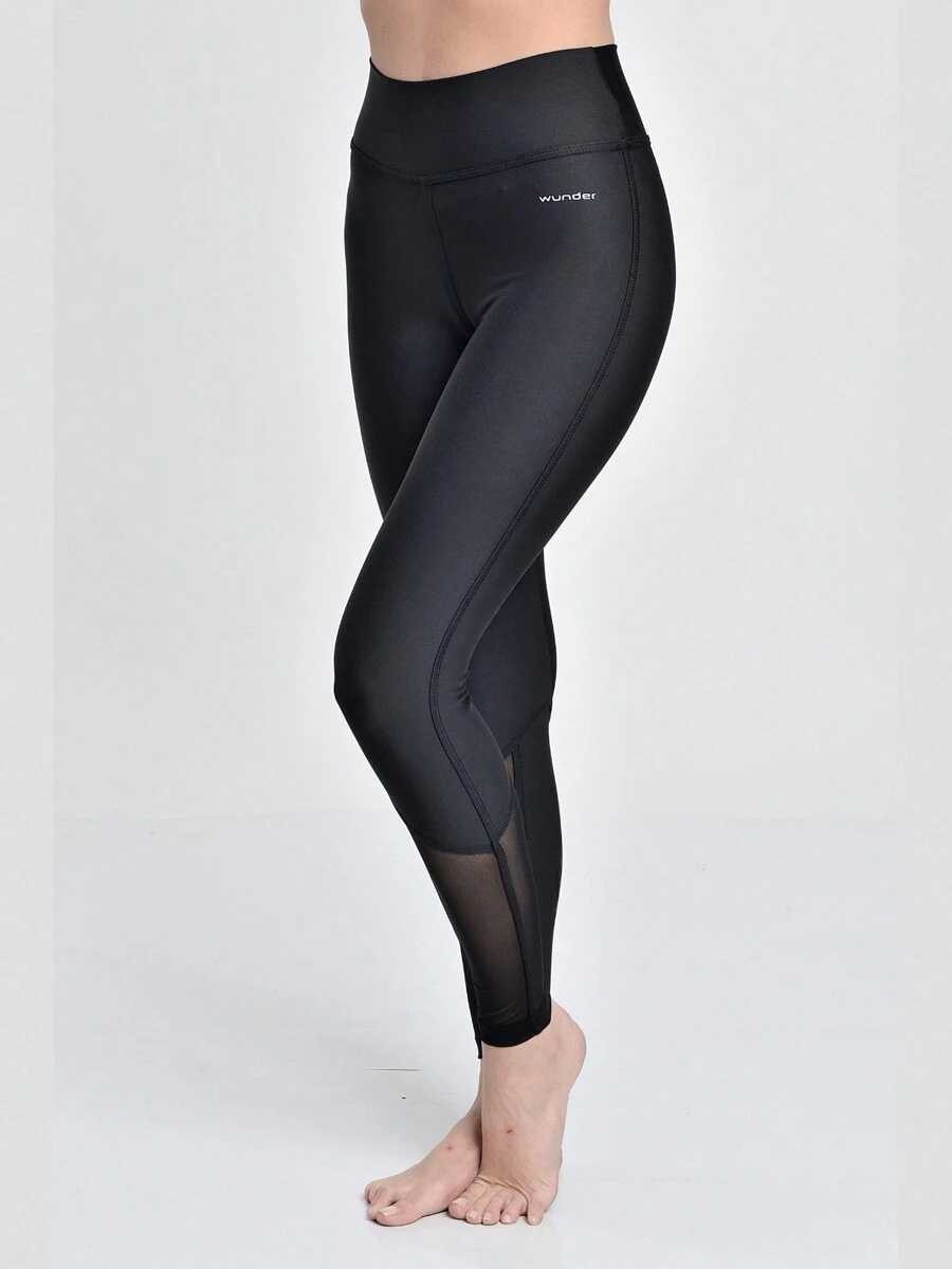 LEGGINGS WITH DETAILS AND CUTOUTS FITNESS GYM WITH TULLE DETAILS AND ZERO TRANSPARENCY - 黑色 - 查看 1