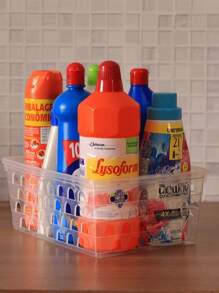 Kit 10 Uninjet GG Organizer Baskets For Larger Items In Assorted Colors Practical And Resistant Ideal For Home Or Office And Easy To Clean - 無色 - 查看 2