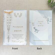 20/10pcs Baptism Favor Cards With Rosaries Birthday Baptism Christening Decor For Your New Born