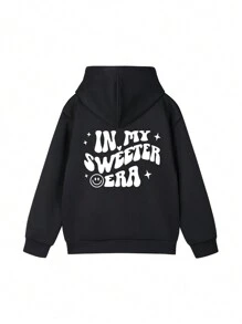 A Casual Printed Pullover Hoodie For Girls And Children, Hooded Sweatshirt For Autumn And Winter Students, Long Sleeved With Plush And Thick Top - A Hoodie That Inspires Every Child's Imagination And Adventurous Spirit! Hoodies Tween Girl Clothes Tween Girl Clothes Girls