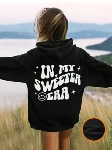 A Casual Printed Pullover Hoodie For Girls And Children, Hooded Sweatshirt For Autumn And Winter Students, Long Sleeved With Plush And Thick Top - A Hoodie That Inspires Every Child's Imagination And Adventurous Spirit! Hoodies Tween Girl Clothes Tween Girl Clothes Girls